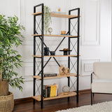 Bibliotecă Elysian, Diverse culori, 90x34x180 cm - Stejar - Negru | SKU: 241NRD1334 | Bibliotecă Elysian, 90x34x180 cm, varianta Stejar - Negru, produs pentru amenajarea locuinței, disponibil online în România la CasaMob