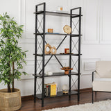 Bibliotecă Elysian, Diverse culori, 90x34x180 cm - Wood black - Negru | SKU: 241NRD1338 | Bibliotecă Elysian, 90x34x180 cm, varianta Wood black - Negru, produs pentru amenajarea locuinței, disponibil online în România la CasaMob