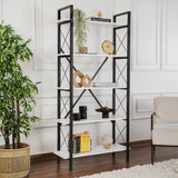 Bibliotecă Elysian, Diverse culori, 90x34x180 cm - Alb - Negru | SKU: 241NRD1339 | Bibliotecă Elysian, 90x34x180 cm, varianta Alb - Negru, produs pentru amenajarea locuinței, disponibil online în România la CasaMob