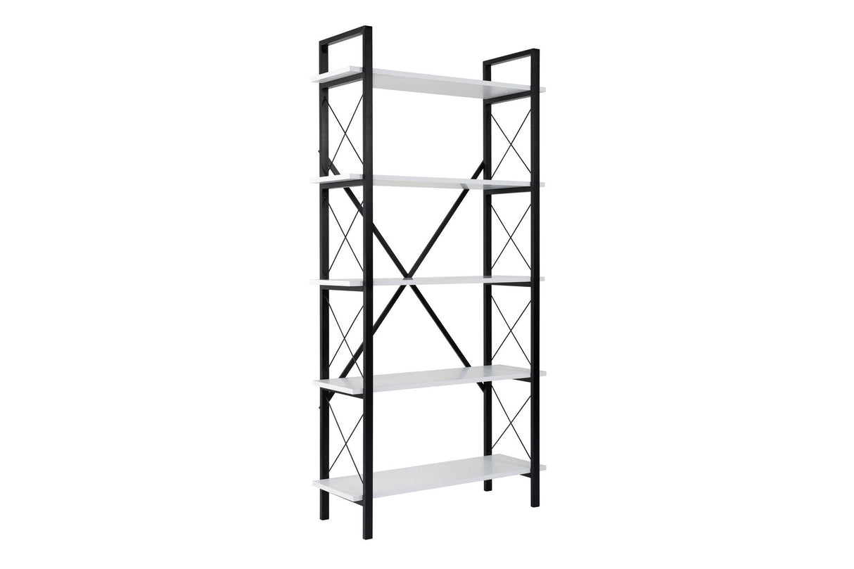 Bibliotecă Elysian, Diverse culori, 90x34x180 cm - Alb - Negru | SKU: 241NRD1339 | Bibliotecă Elysian, 90x34x180 cm, varianta Alb - Negru, produs pentru amenajarea locuinței, disponibil online în România la CasaMob