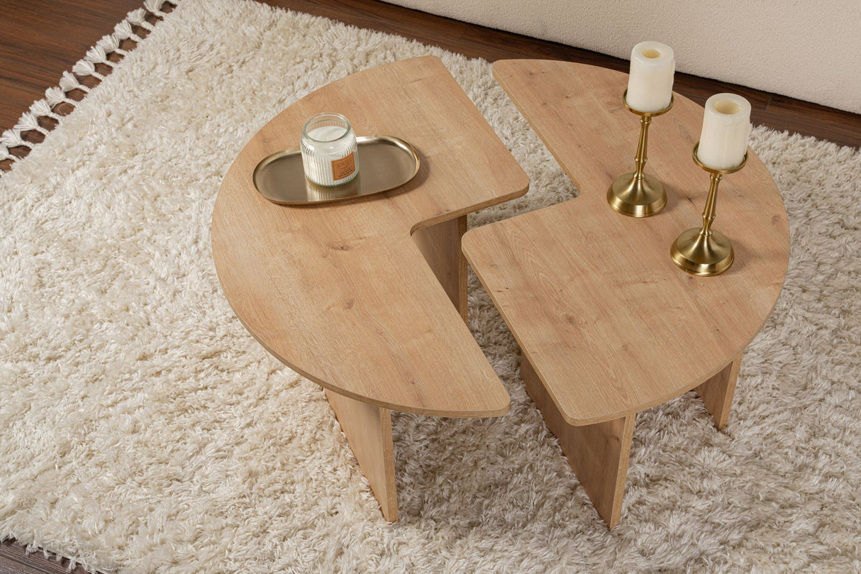 Măsuță de cafea Moira, Diverse culori - Stejar | SKU: 241NRD1342 | Măsuță de cafea Moira, varianta Stejar, produs pentru amenajarea locuinței, disponibil online în România la CasaMob