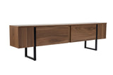 Comodă TV Serenity, Diverse culori, 180x30x50 cm - Venezia walnut - Negru | SKU: 241NRD1349 | Comodă TV Serenity, 180x30x50 cm, varianta Venezia walnut - Negru, produs pentru amenajarea locuinței, disponibil online în România la CasaMob