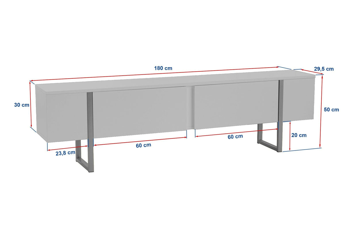 Comodă TV Serenity, Diverse culori, 180x30x50 cm - Venezia walnut - Negru | SKU: 241NRD1349 | Comodă TV Serenity, 180x30x50 cm, varianta Venezia walnut - Negru, produs pentru amenajarea locuinței, disponibil online în România la CasaMob