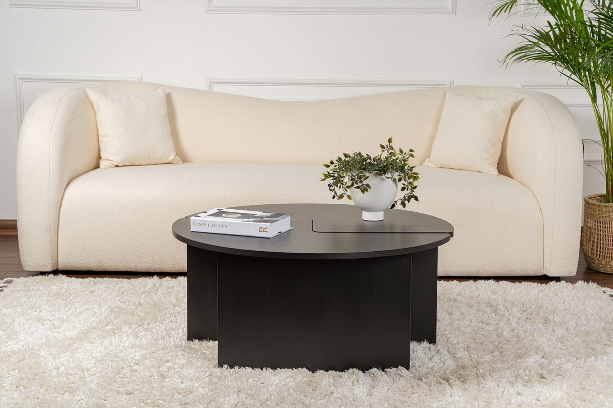 Măsuță de cafea Moira, Diverse culori - Wood black | SKU: 241NRD1403 | Măsuță de cafea Moira, varianta Wood black, produs pentru amenajarea locuinței, disponibil online în România la CasaMob