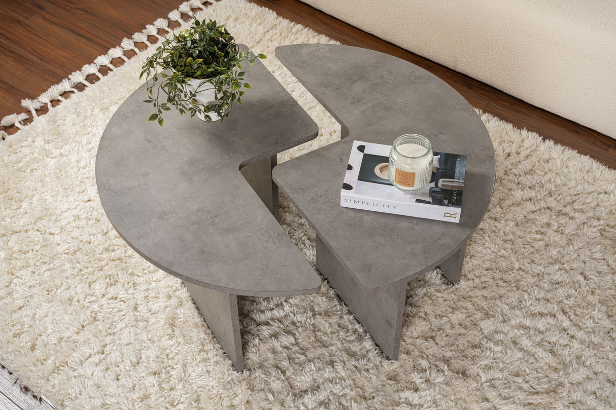 Măsuță de cafea Moira, Diverse culori - Concrete grey | SKU: 241NRD1407 | Măsuță de cafea Moira, varianta Concrete grey, produs pentru amenajarea locuinței, disponibil online în România la CasaMob