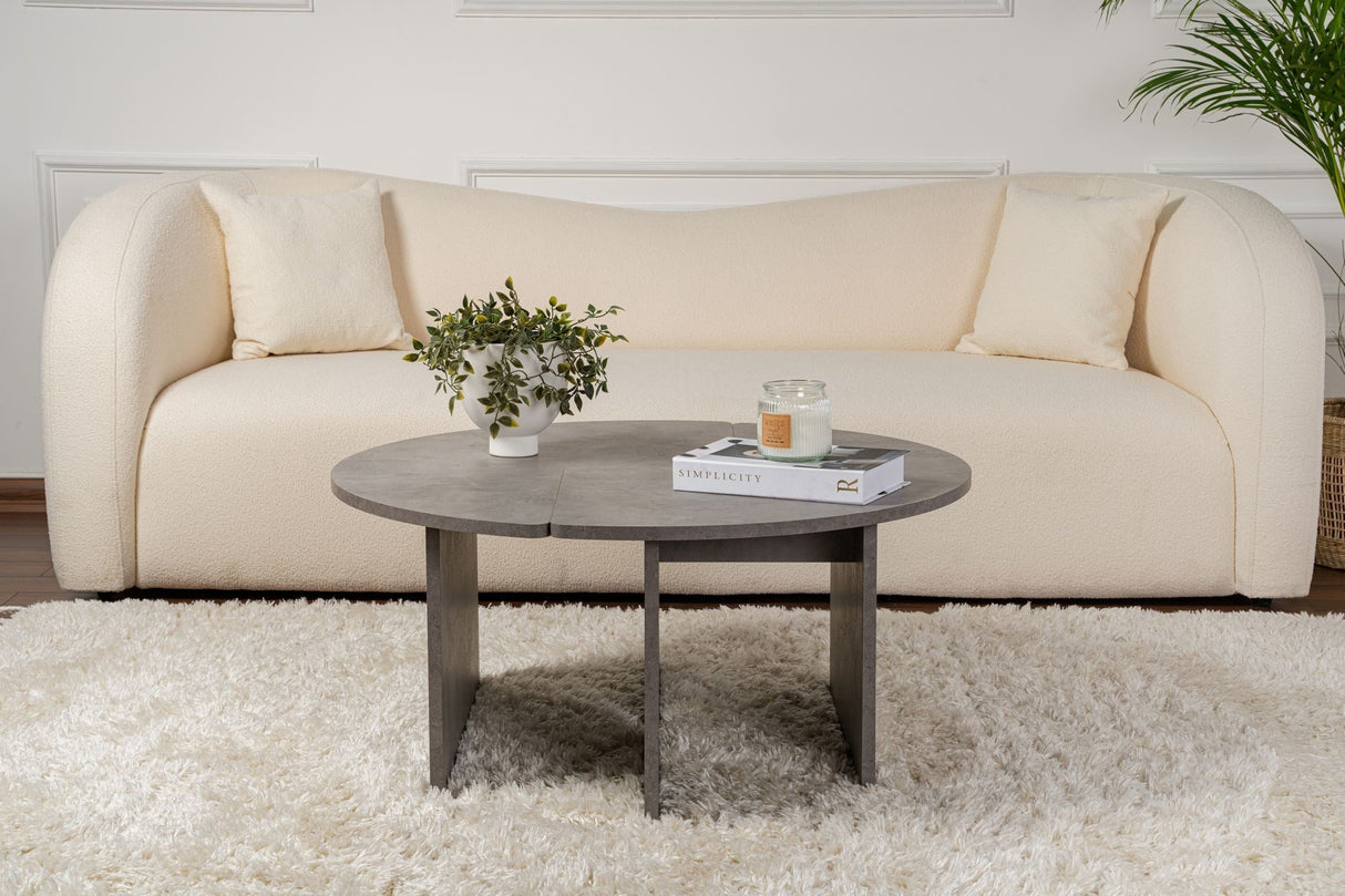 Măsuță de cafea Moira, Diverse culori - Concrete grey | SKU: 241NRD1407 | Măsuță de cafea Moira, varianta Concrete grey, produs pentru amenajarea locuinței, disponibil online în România la CasaMob