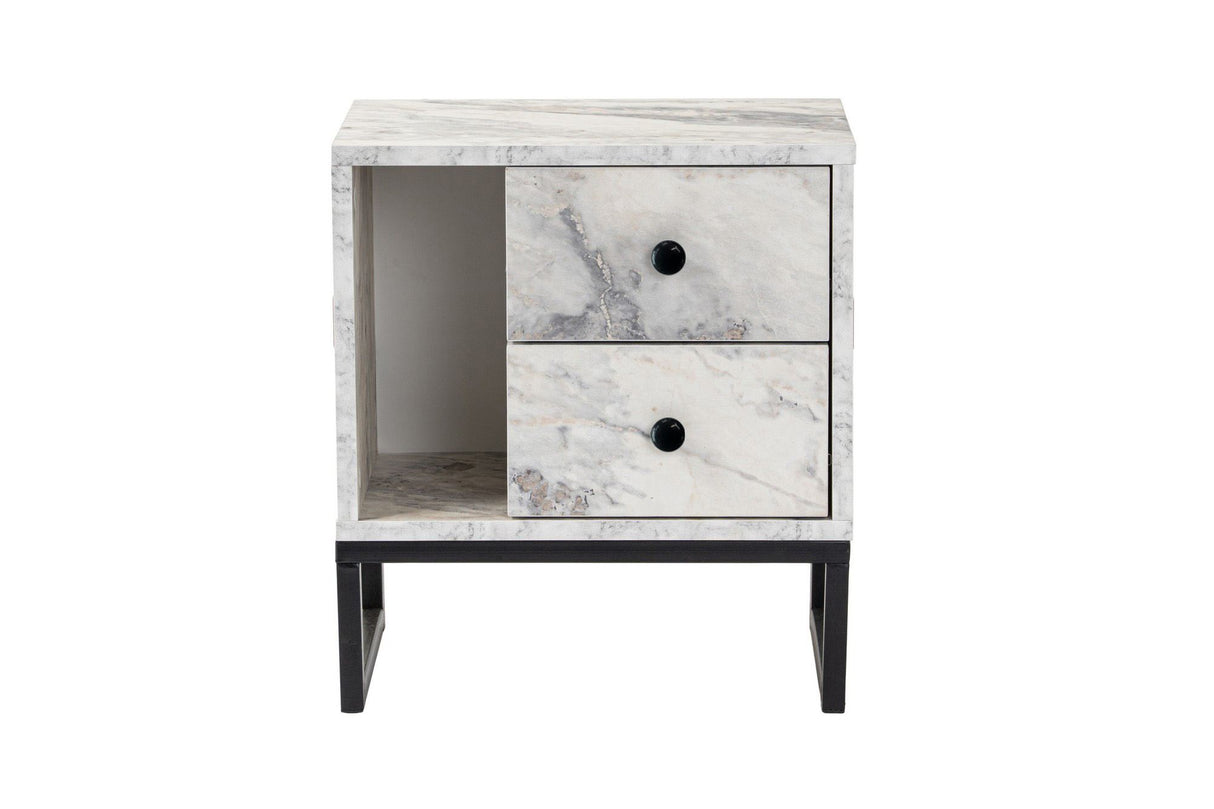Noptieră Glimmer - Fressia, Diverse culori, 45x30x50 cm - Freesia marble - Negru | SKU: 241NRD1408 | Noptieră Glimmer - Fressia, 45x30x50 cm, varianta Freesia marble - Negru, produs pentru amenajarea locuinței, disponibil online în România la CasaMob