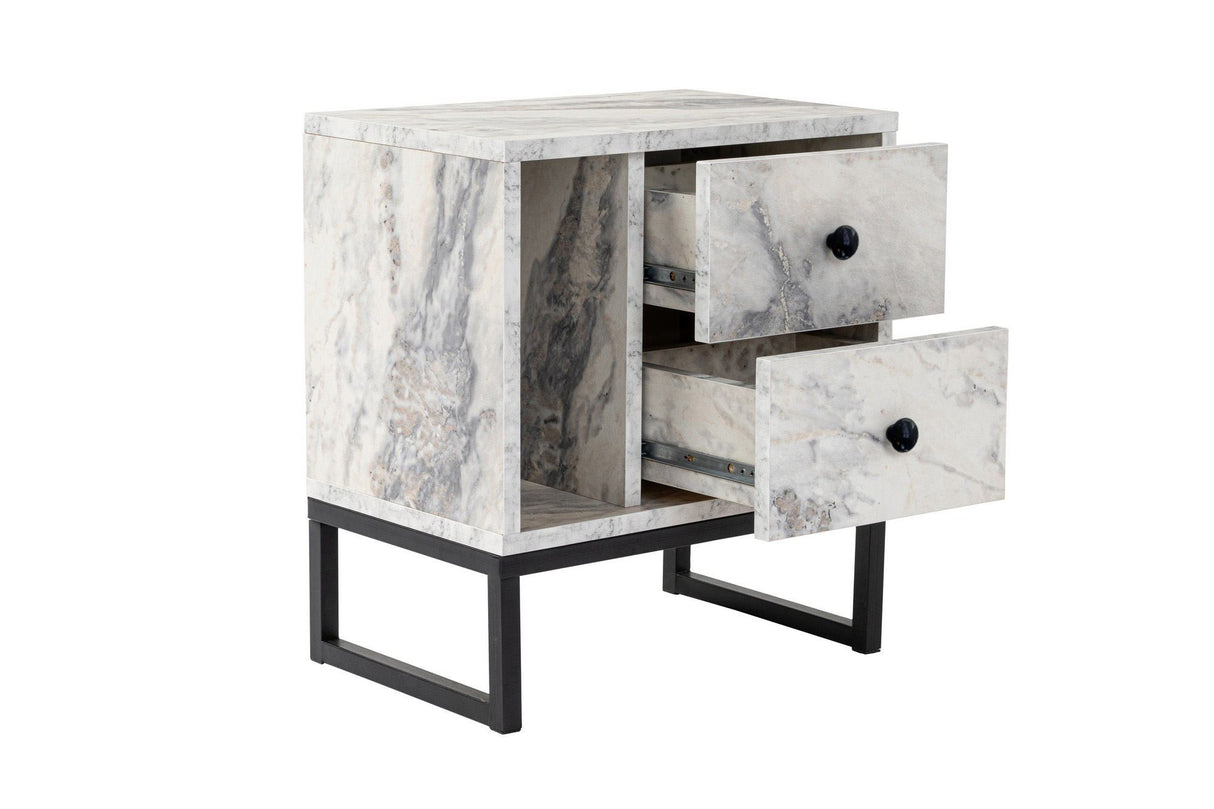 Noptieră Glimmer - Fressia, Diverse culori, 45x30x50 cm - Freesia marble - Negru | SKU: 241NRD1408 | Noptieră Glimmer - Fressia, 45x30x50 cm, varianta Freesia marble - Negru, produs pentru amenajarea locuinței, disponibil online în România la CasaMob