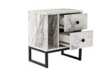 Noptieră Glimmer - Fressia, Diverse culori, 45x30x50 cm - Freesia marble - Negru | SKU: 241NRD1408 | Noptieră Glimmer - Fressia, 45x30x50 cm, varianta Freesia marble - Negru, produs pentru amenajarea locuinței, disponibil online în România la CasaMob