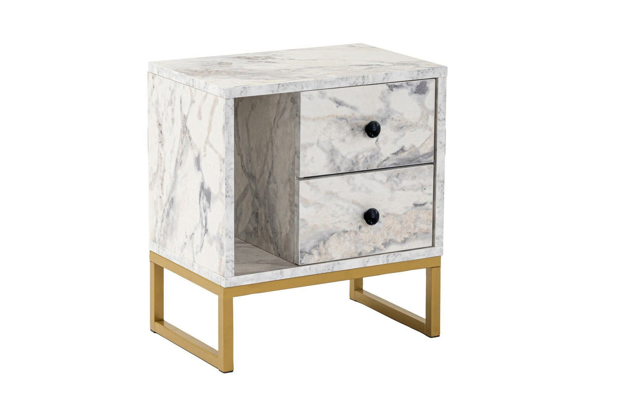 Noptieră Glimmer - Fressia, Diverse culori, 45x30x50 cm - Freesia marble - Auriu | SKU: 241NRD1409 | Noptieră Glimmer - Fressia, 45x30x50 cm, varianta Freesia marble - Auriu, produs pentru amenajarea locuinței, disponibil online în România la CasaMob
