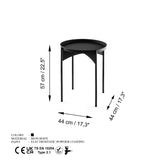 Măsuță de cafea Shb-002-A, Negru, 44x44x57 cm