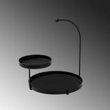 Accesoriu metalic decorativ Knıdos, Negru, 25x28x21 cm
