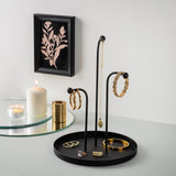 Accesoriu metalic decorativ Leros, Negru, 21x27 cm