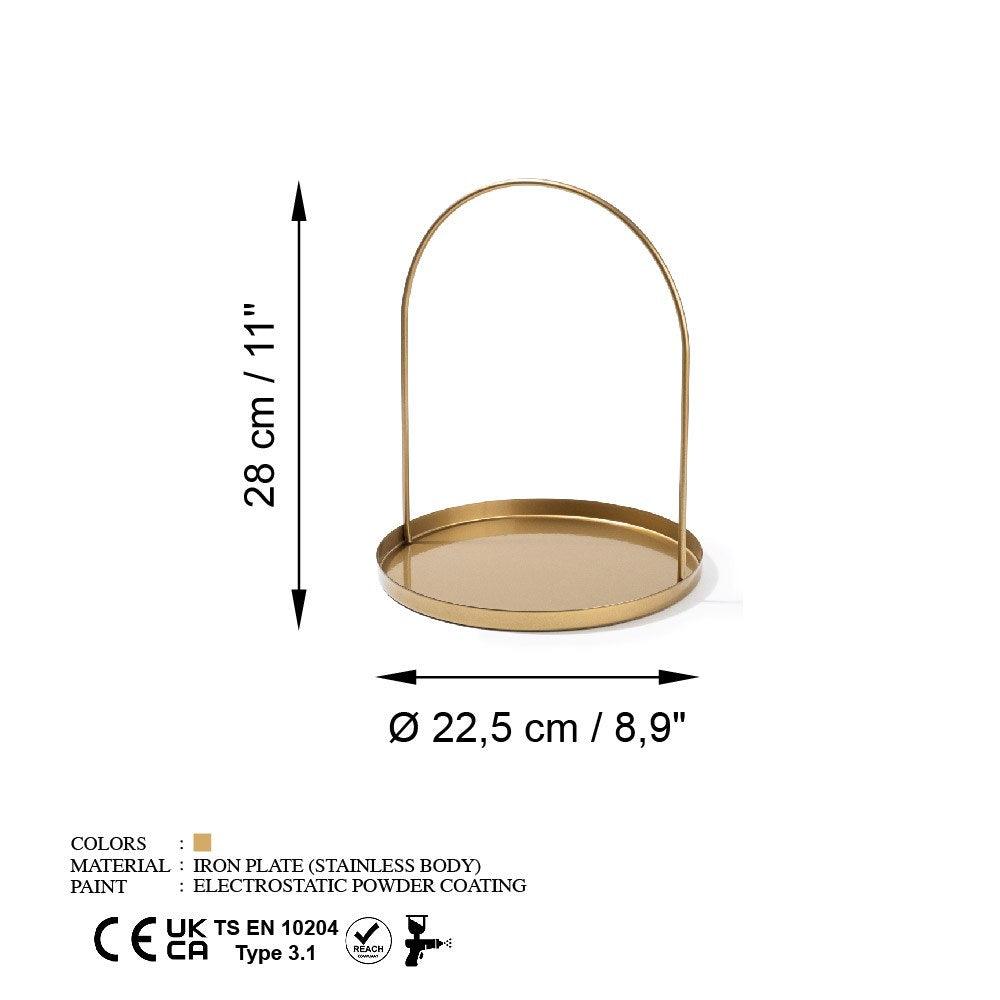 Accesoriu metalic decorativ Decorative Metal Accessory Artistic 4, Aur, 23x28 cm