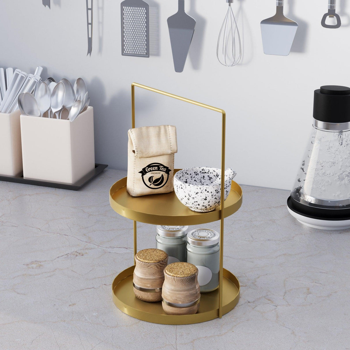 Accesoriu metalic decorativ Tilos-B - Gold, Aur, 21x33x21 cm