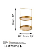Accesoriu metalic decorativ Tilos-B - Gold, Aur, 21x33x21 cm