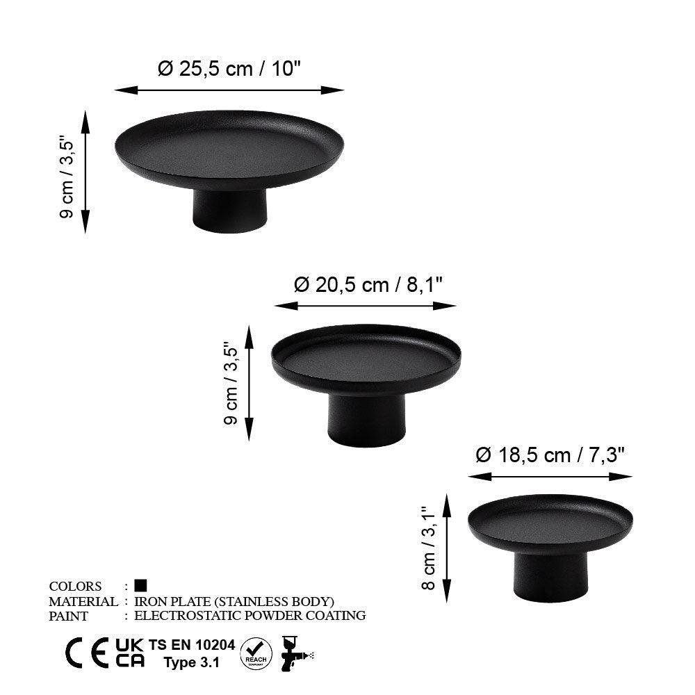 Set Suporturi metalice Nisiros pentru Lumanari / Bijuterii / Alimente