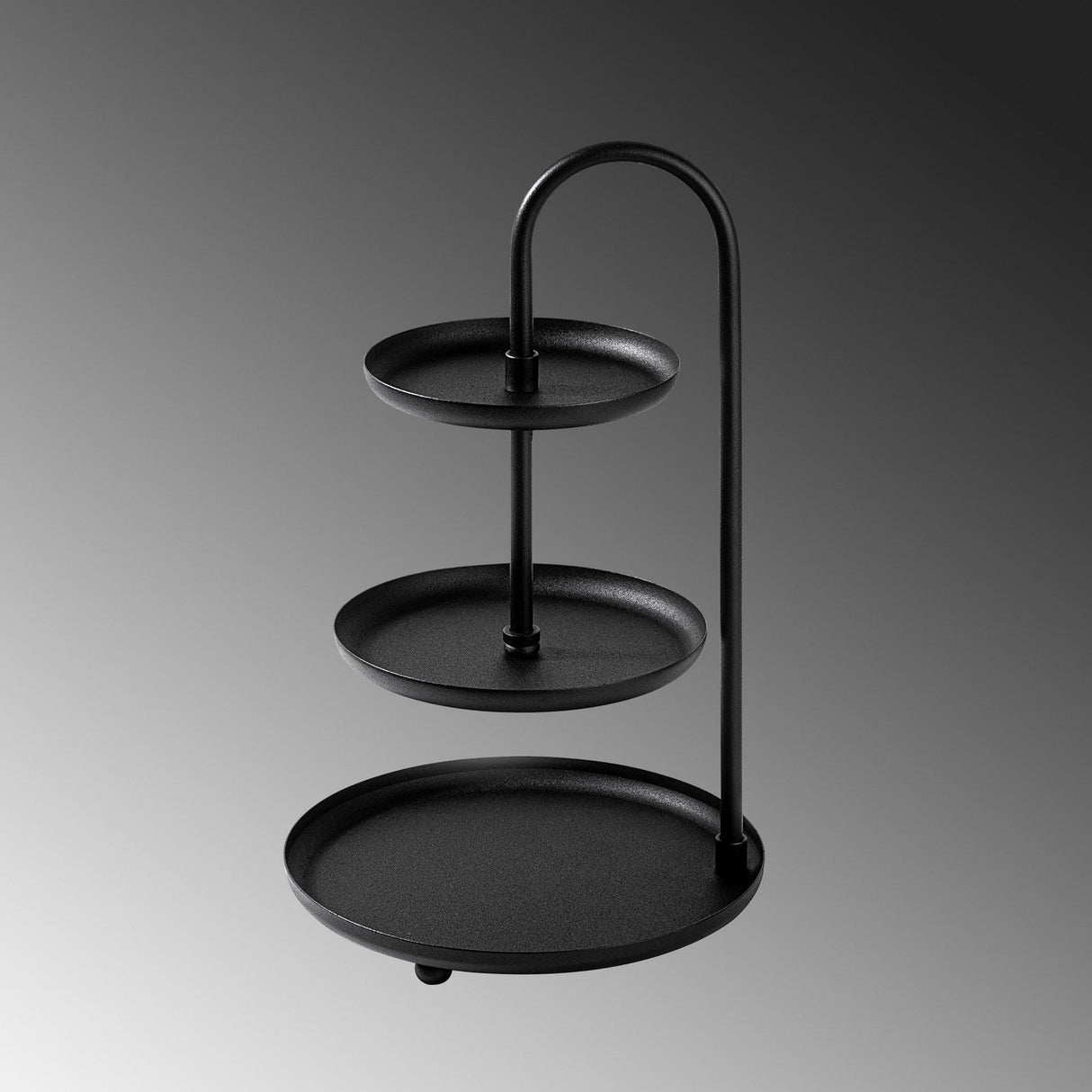 Accesoriu metalic decorativ Kalkı, Negru, 20x32 cm
