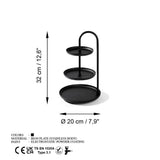 Accesoriu metalic decorativ Kalkı, Negru, 20x32 cm