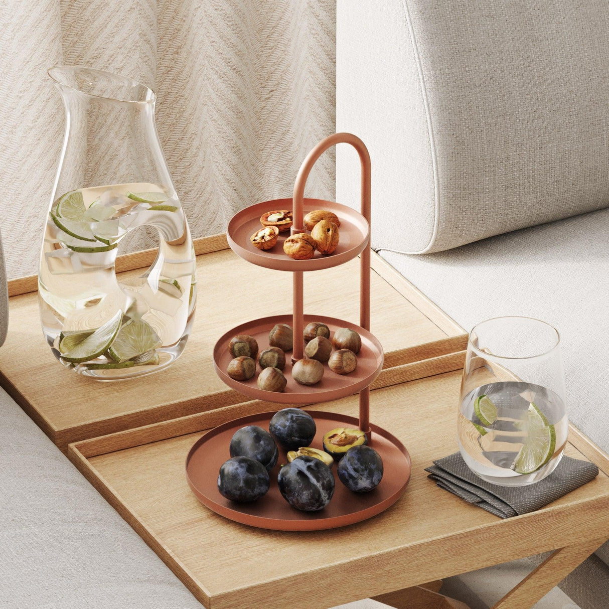 Accesoriu metalic decorativ Decorative Metal Accessory Lux 2, Cupru, 20x32 cm