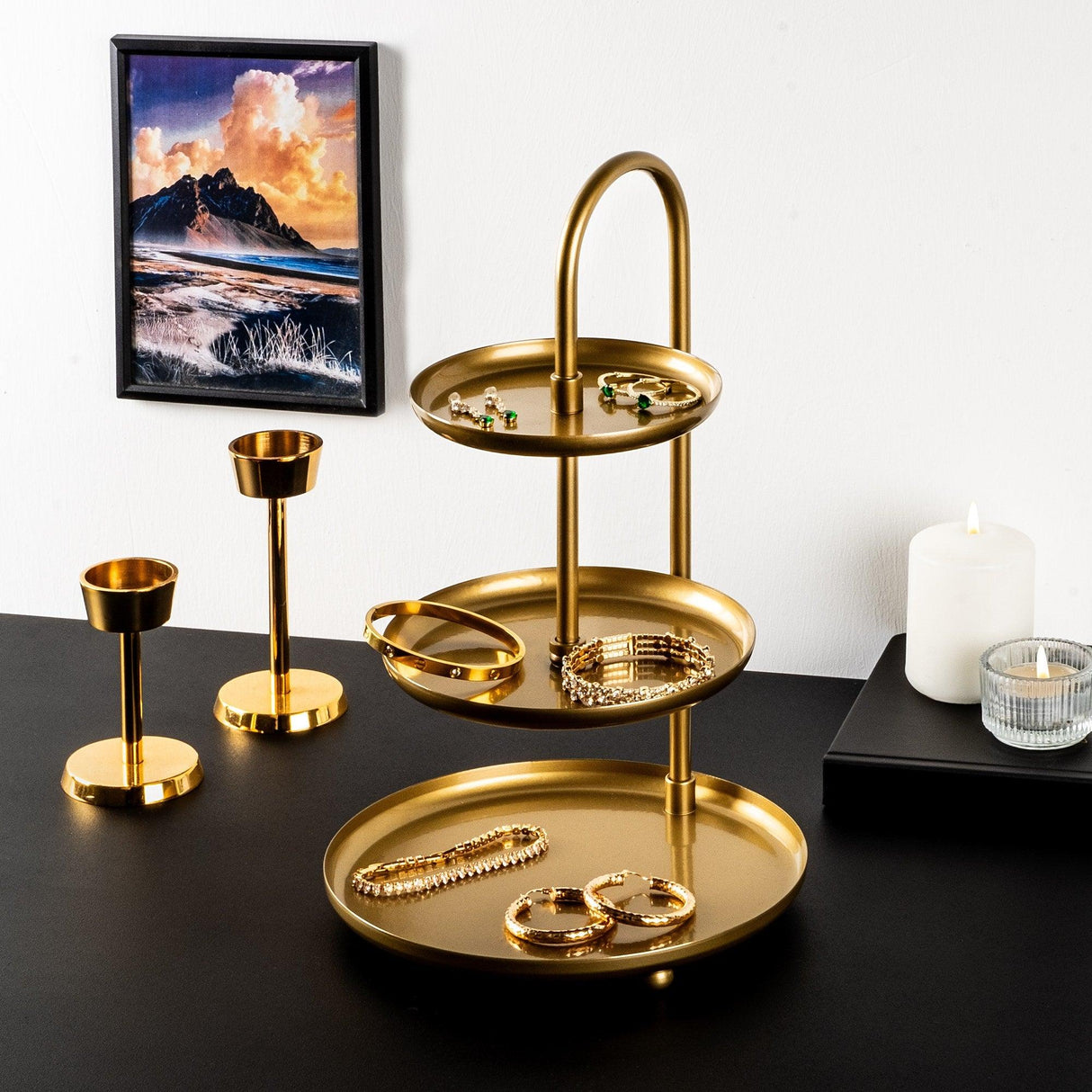 Accesoriu metalic decorativ Decorative Metal Accessory Lux 3, Aur, 20x32 cm