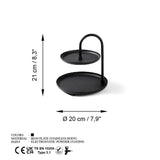 Accesoriu metalic decorativ Kormen, Negru, 20x21 cm
