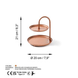 Accesoriu metalic decorativ Decorative Metal Accessory Artistic 3, Cupru, 20x21 cm
