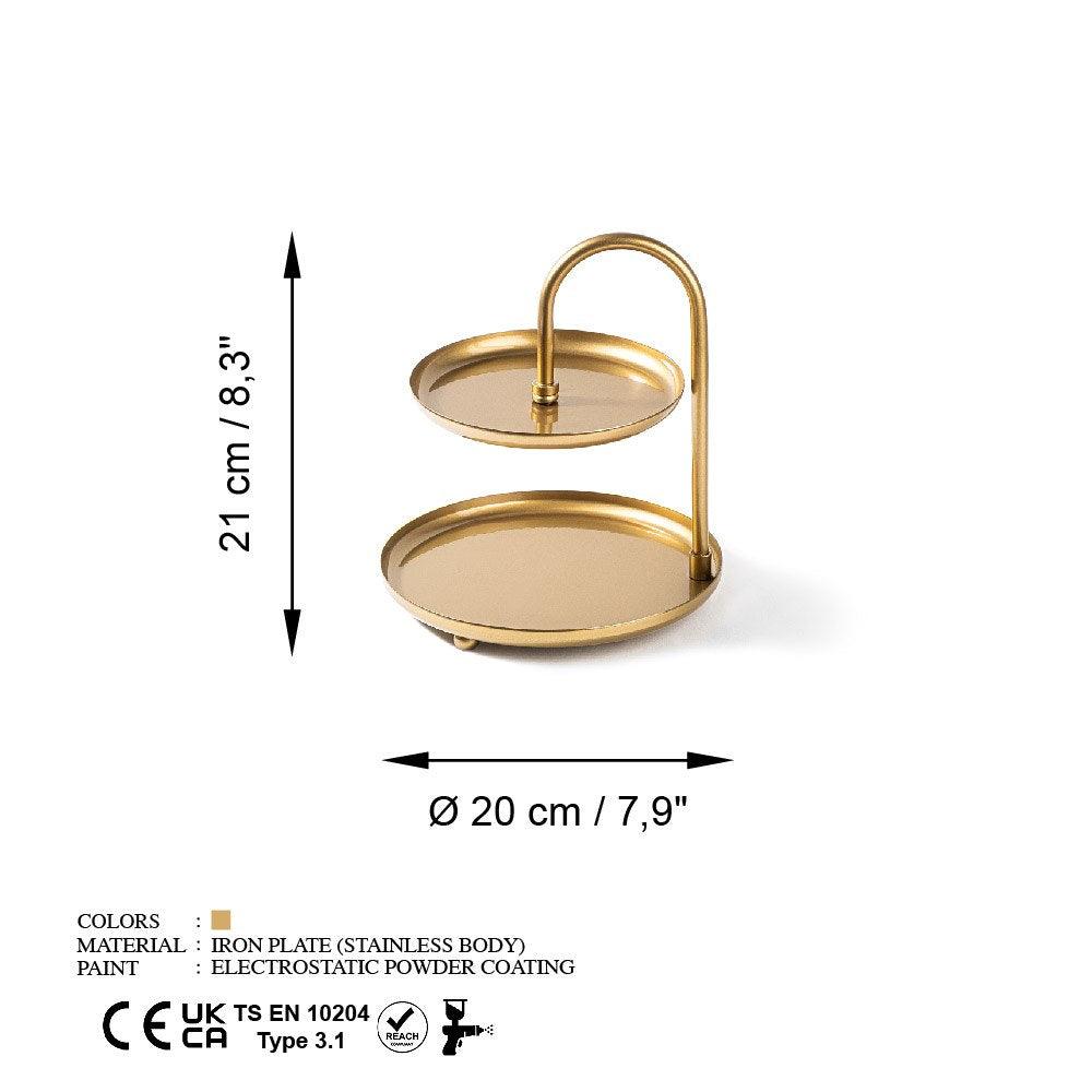 Accesoriu metalic decorativ Decorative Metal Accessory Honey 1, Aur, 20x21 cm