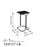 Masuta de cafea Coffee Table Elegance 1, Negru, 30x52x30 cm
