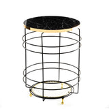 Măsuță de cafea Shb-006, Negru, Ø40x55 cm