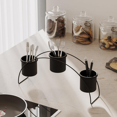 Accesoriu metalic decorativ Decorative Metal Accessory Vintage 4, Negru, 9 cm