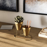 Accesoriu metalic decorativ
 GED-015, Aur, 9x9x16 cm