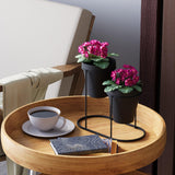 Accesoriu metalic decorativ Decorative Metal Accessory Modern 1, Negru, 9 cm