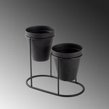 Accesoriu metalic decorativ Decorative Metal Accessory Modern 1, Negru, 9 cm