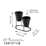 Accesoriu metalic decorativ Decorative Metal Accessory Modern 1, Negru, 9 cm
