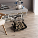 Accesoriu metalic decorativ Decorative Metal Accessory Rustic 3, Negru, 42x50x39 cm