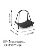 Accesoriu metalic decorativ Decorative Metal Accessory Rustic 3, Negru, 42x50x39 cm