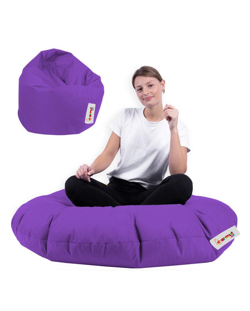 Fotoliu puf, Bean Bag, Ferndale, 100 cm,  impermeabil, 100 x 100 x 20 cm - Violet, SKU 248FRN1286