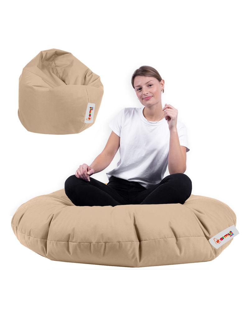 Fotoliu puf, Bean Bag, Ferndale, 100 cm,  impermeabil, 100 x 100 x 20 cm - Maro, SKU 248FRN1286