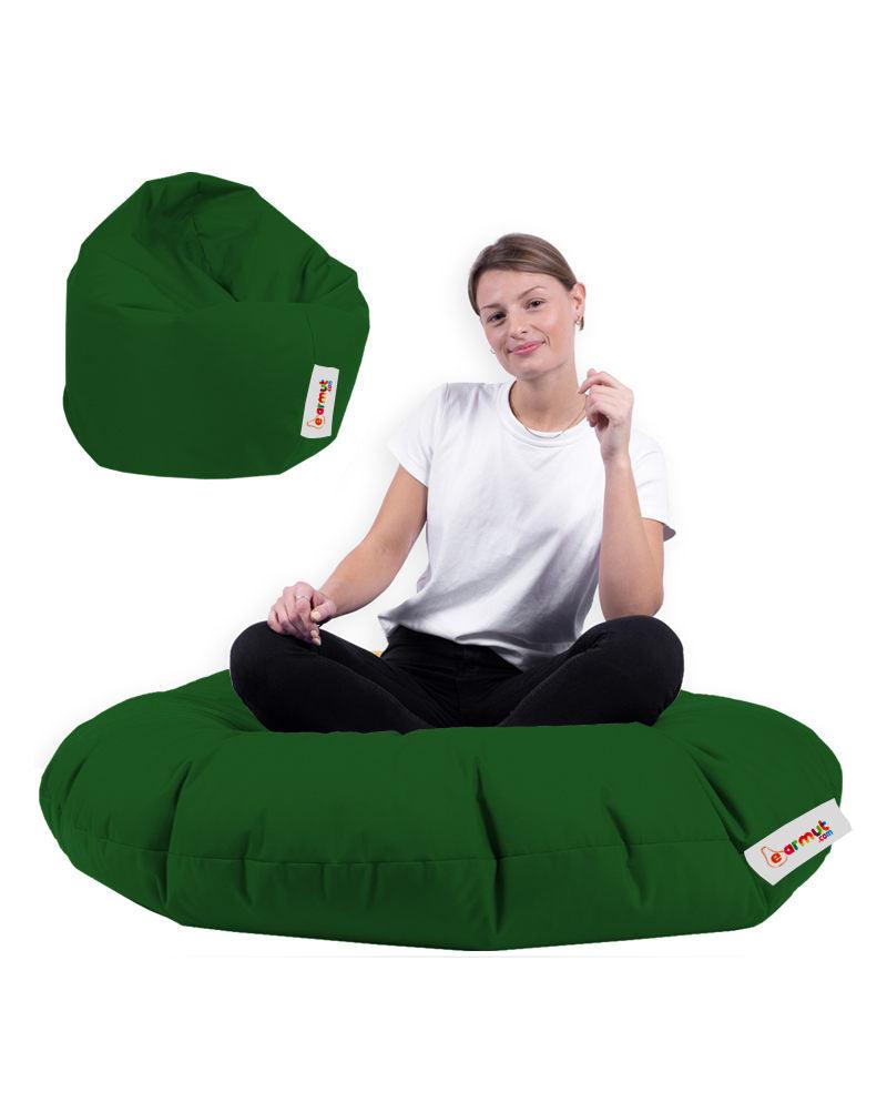 Fotoliu puf, Bean Bag, Ferndale, 100 cm,  impermeabil, 100 x 100 x 20 cm - Verde, SKU 248FRN1286