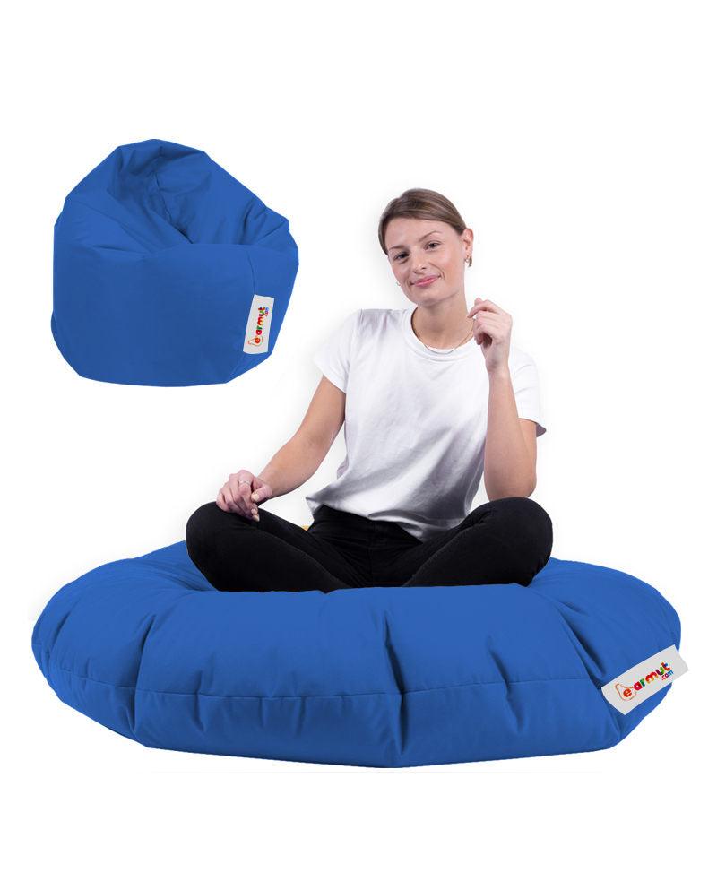 Fotoliu puf, Bean Bag, Ferndale, 100 cm,  impermeabil, 100 x 100 x 20 cm - Albastru, SKU 248FRN1286