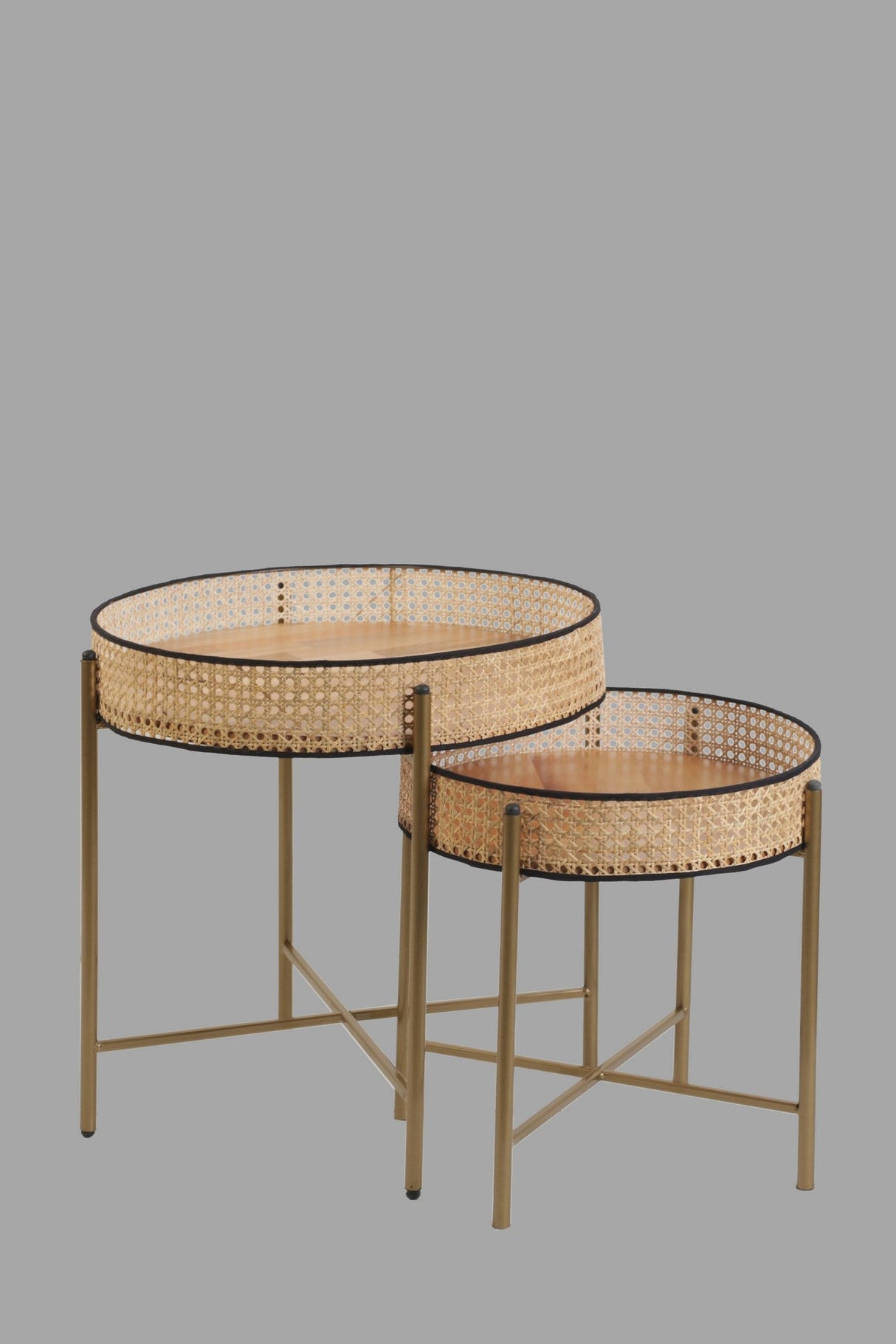Set de măsuțe de cafea Kolezyum, Diverse culori, Diverse configurații, Ø45x40 cm - Antichizat - 2 bucăți | SKU: 253NSR1246 | Set de măsuțe de cafea Kolezyum, Ø45x40 cm, varianta Antichizat - 2 bucăți, produs pentru amenajarea locuinței, disponibil online în România la CasaMob