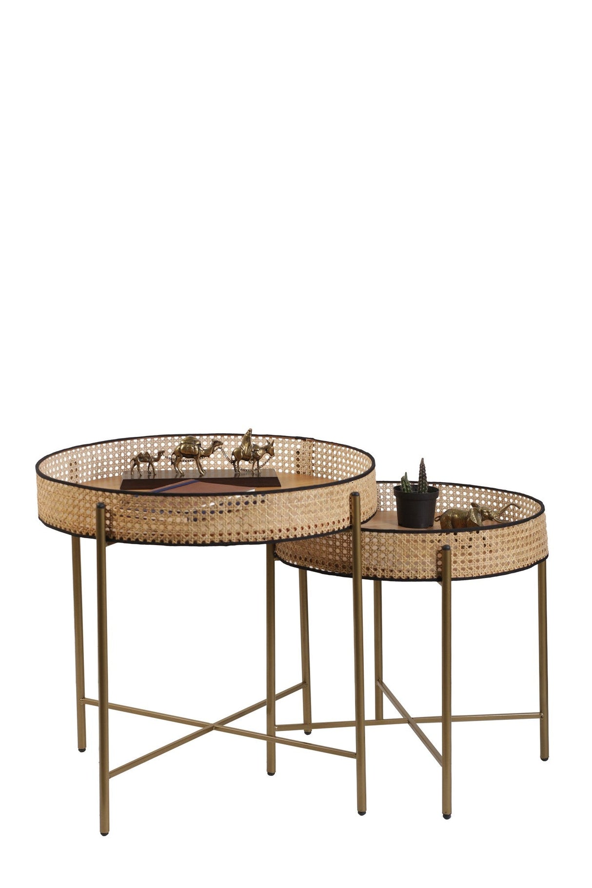 Set de măsuțe de cafea Kolezyum, Diverse culori, Diverse configurații, Ø45x40 cm - Antichizat - 2 bucăți | SKU: 253NSR1246 | Set de măsuțe de cafea Kolezyum, Ø45x40 cm, varianta Antichizat - 2 bucăți, produs pentru amenajarea locuinței, disponibil online în România la CasaMob