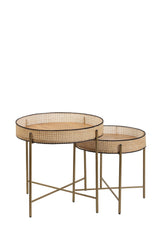 Set de măsuțe de cafea Kolezyum, Diverse culori, Diverse configurații, Ø45x40 cm - Antichizat - 2 bucăți | SKU: 253NSR1246 | Set de măsuțe de cafea Kolezyum, Ø45x40 cm, varianta Antichizat - 2 bucăți, produs pentru amenajarea locuinței, disponibil online în România la CasaMob