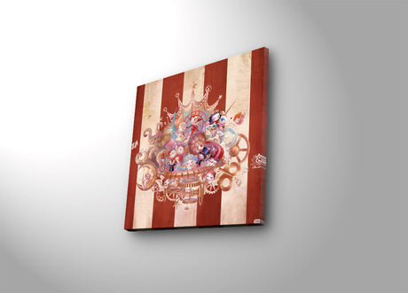 Tablou canvas cu LED 2828İACT-36, Multicolor, 28x28x3 cm
