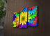 Tablou Canvas cu Led Flori, Multicolor, 66 x 45 cm, SKU 254LED3224