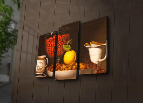 Tablou Canvas cu Led Bucatarie, Multicolor, 66 x 45 cm
