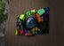 Tablou Canvas cu Led Camera Lens, Multicolor, 66 x 45 cm, SKU 254LED3228