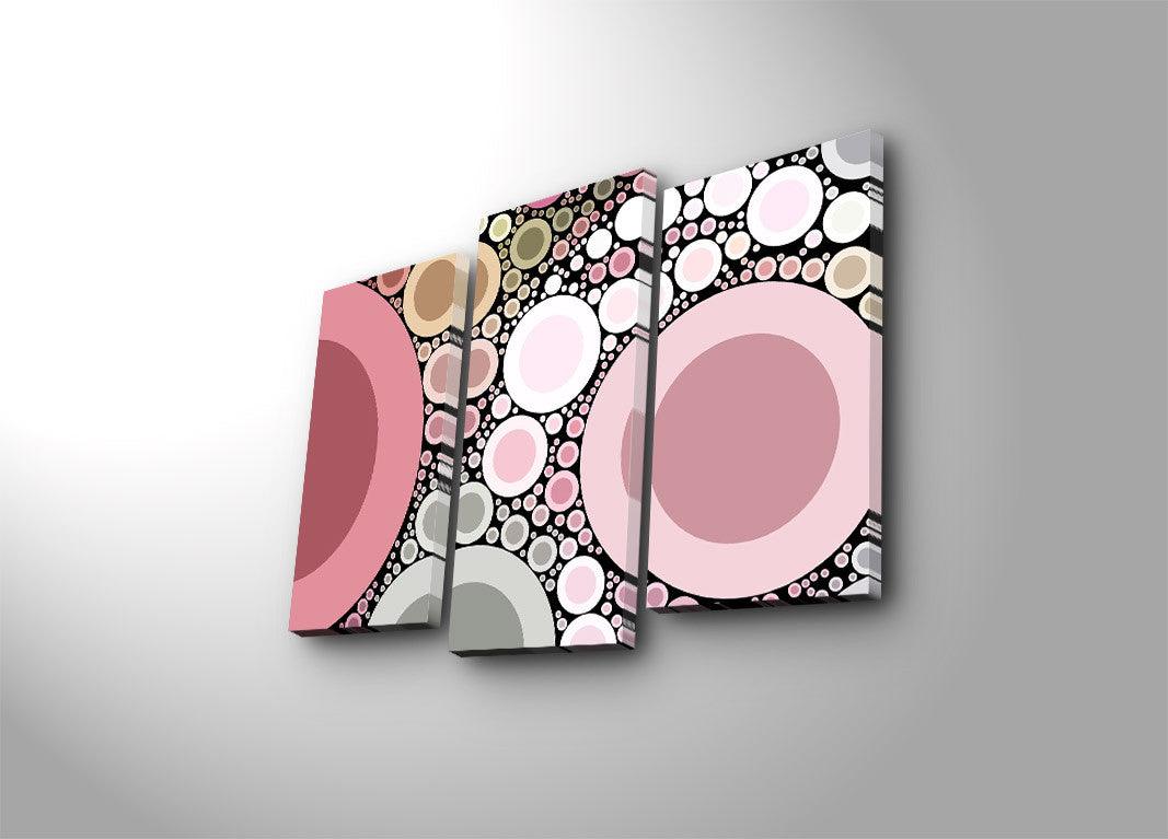 Tablou Canvas cu Led Rosa, Multicolor, 66 x 45 cm