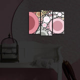 Tablou Canvas cu Led Rosa, Multicolor, 66 x 45 cm